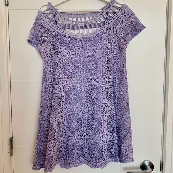 Free People Lilac Lace Dress - Picture 1 of 2